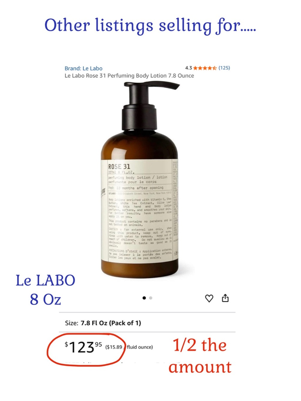 ✨ Le Labo ROSE 31 JUMBO Lotion & Shower Luxury Hotel Collection 16.2 oz - Picture 4 of 7
